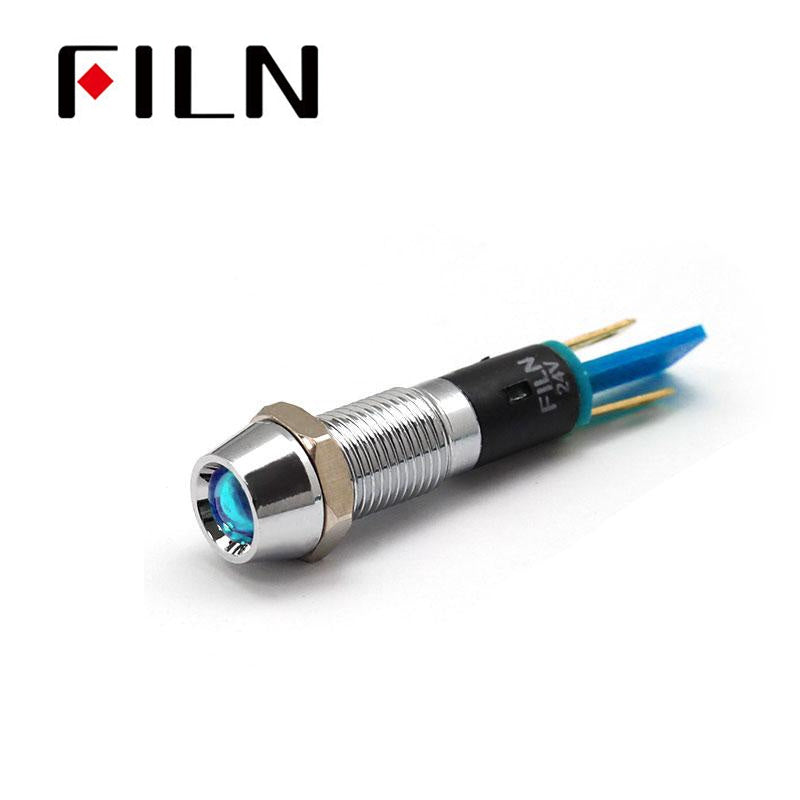 FILN 8mm 12v 24v 120v 220v LED Indicator Light