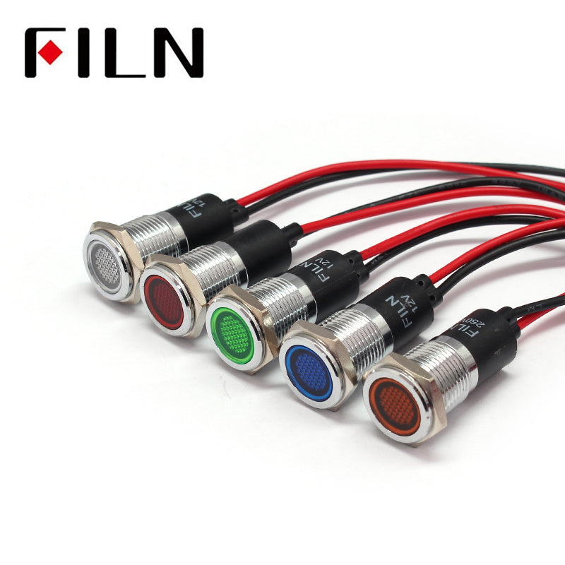 FILN Mini led indicator light led 12V 24V 220V Metal indicator signal –  YUEQING YULIN ELECTRONIC CO., LTD