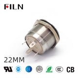 22MM 220 VAC Switch Customized Short 4 PIN Metal Push Button Switch