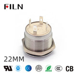 22MM 220 VAC Switch Customized Short 4 PIN Metal Push Button Switch