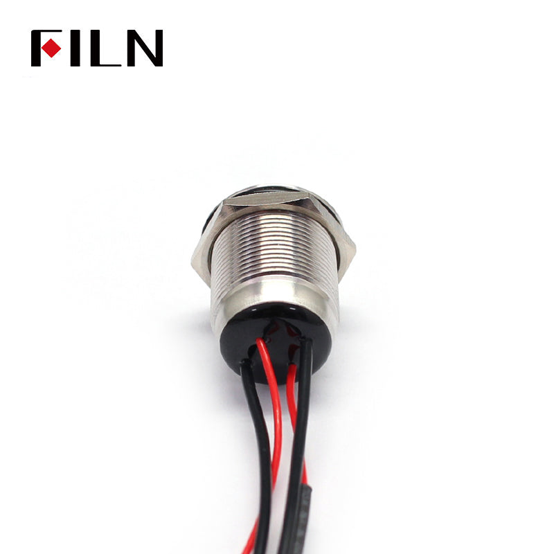 19MM 4 pin 12V 120V 250V high currnet IP67 waterproof illuminated latching momentary metal push button switch