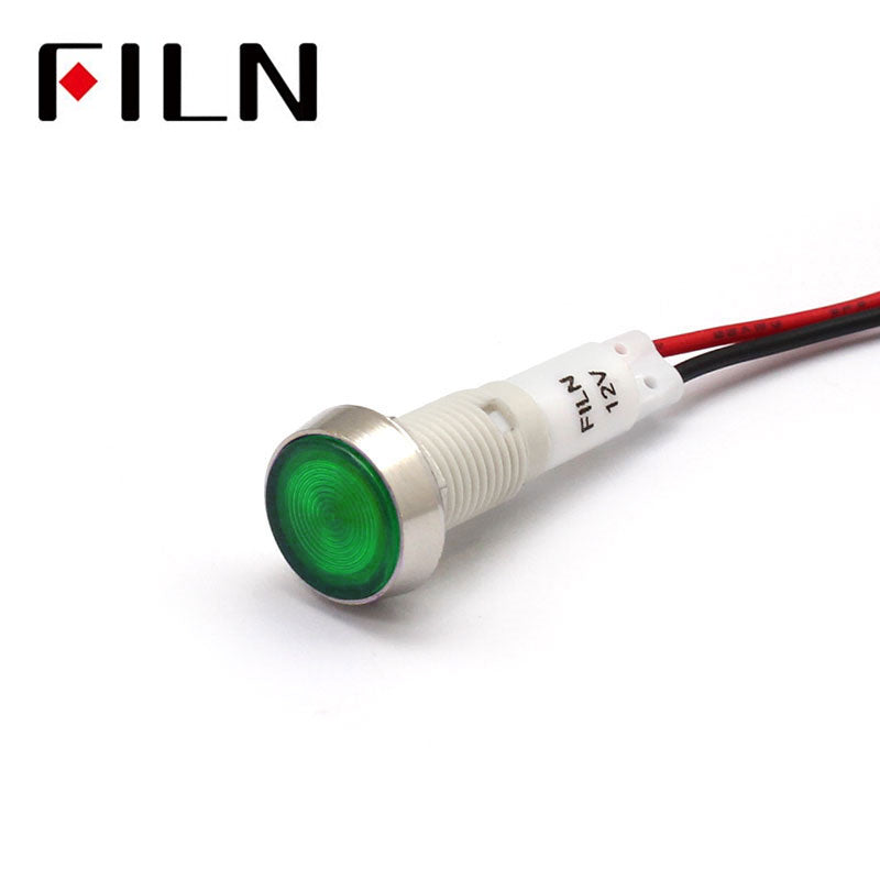 10mm Red LED IP68 Wine Cooler Plastic 12V Indicator Light Green