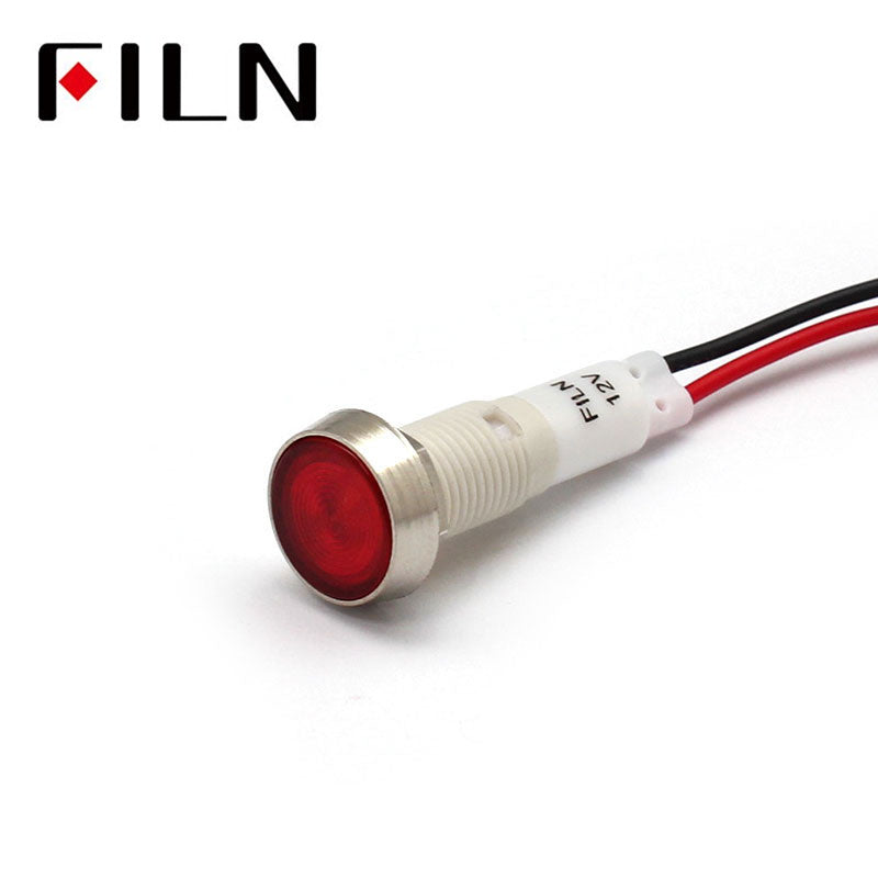 10mm Red LED IP68 Wine Cooler Plastic 12V Indicator Light Red