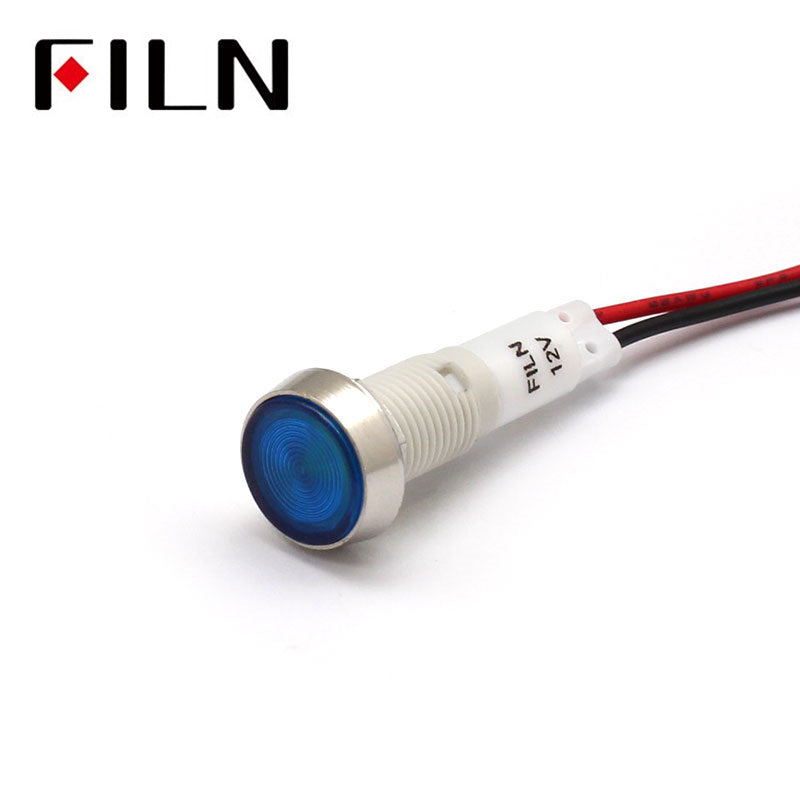 10mm Red LED IP68 Wine Cooler Plastic 12V Indicator Light Blue