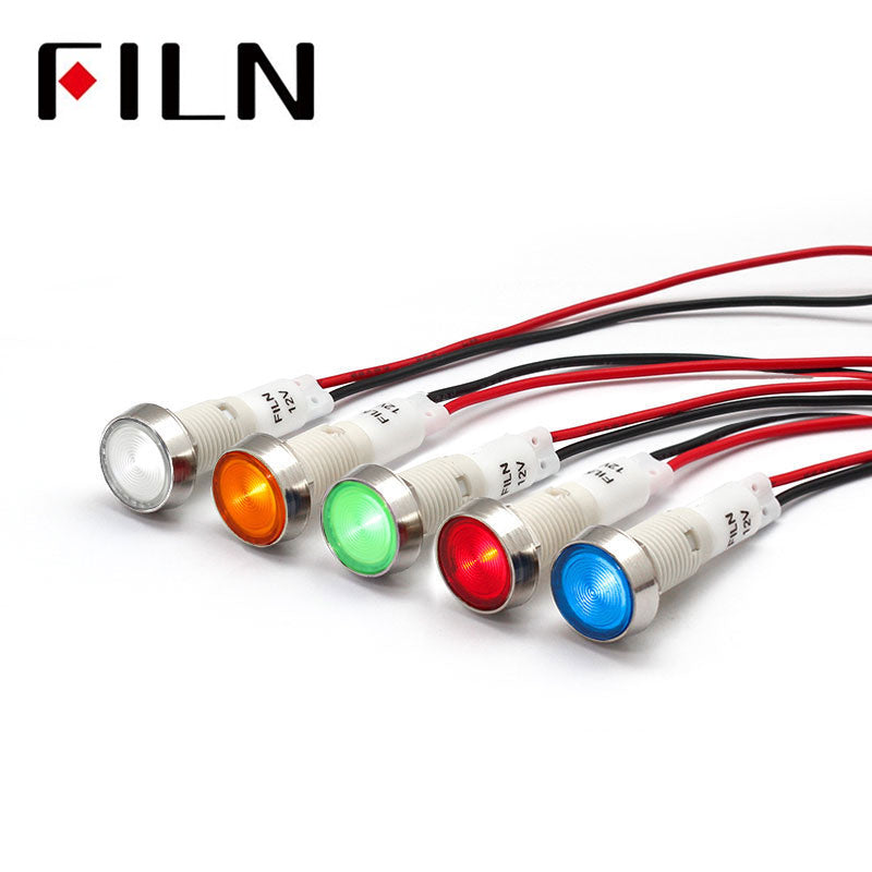 10mm Red LED IP68 Wine Cooler Plastic 12V Indicator Light Colour