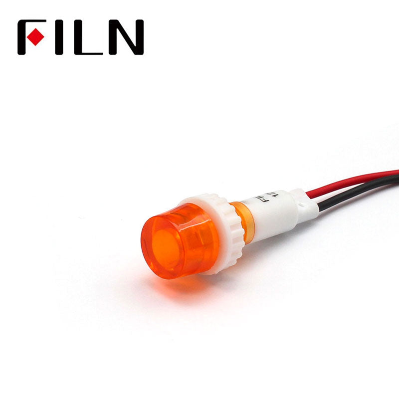 10MM 120V 240V PANEL NEON INDICATOR LIGHTS LAMP Orange