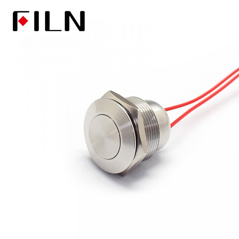 FILN 110V Momentary Push Button Switch Flat Stainless Steel Price