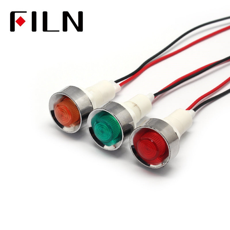 12.5mm 24v led plastic indicator light Colour