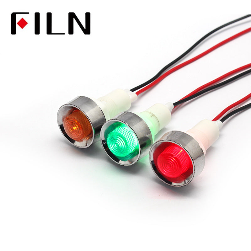 12.5mm 24v led plastic indicator light Colour