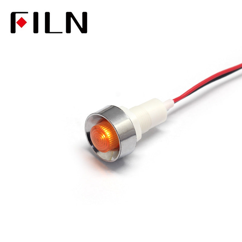 12.5mm 24v led plastic indicator light Orange