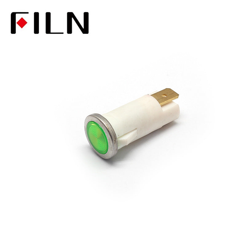 12.5mm Red Medical Equipment 480v Indicator Light Green