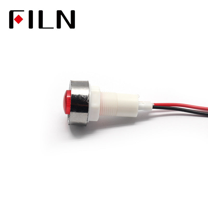 12.5mm 24v led plastic indicator light Red