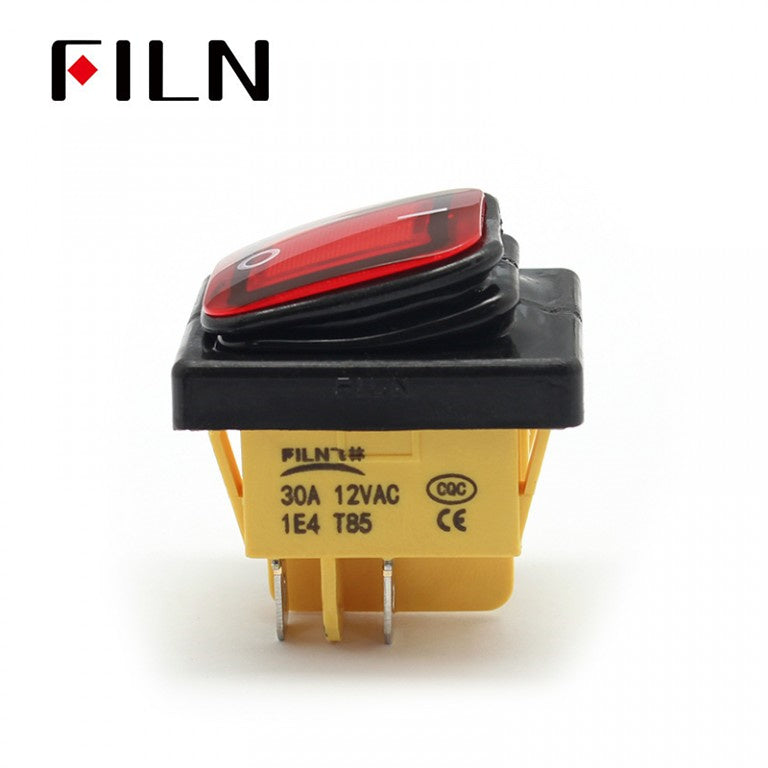 FILN 120V 20A Waterproof IP67 T85 CE Rocker Type Switch Details