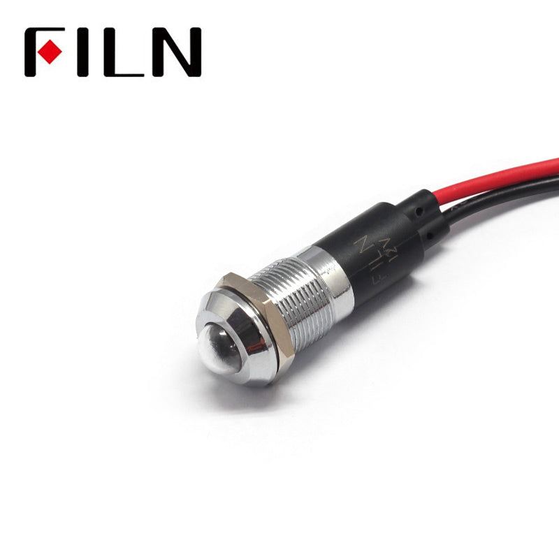 Filn 12MM Metal LED 5V Indicator Light Parts