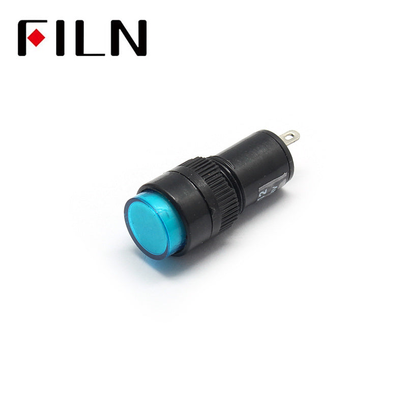 12mm 110v LED Plasitc Solar energy indcicator light Blue