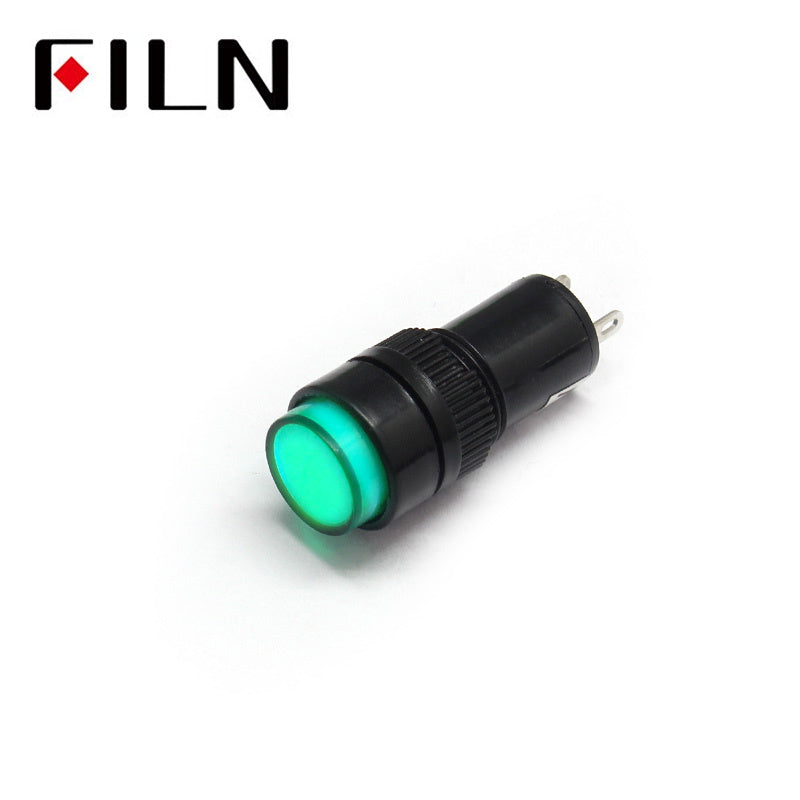 12mm 110v LED Plasitc Solar energy indcicator light Green