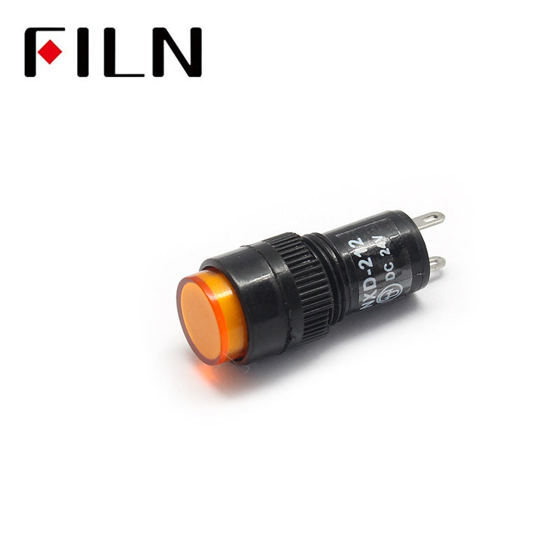 12mm 110v LED Plasitc Solar energy indcicator light Orange