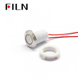 FLP30 30mm Indicator Light Double Color Plastic LED With Wire Flat Head Ring White