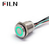 16MM 12V Red Green Double Color Metal Push Button Starter Switch in sale