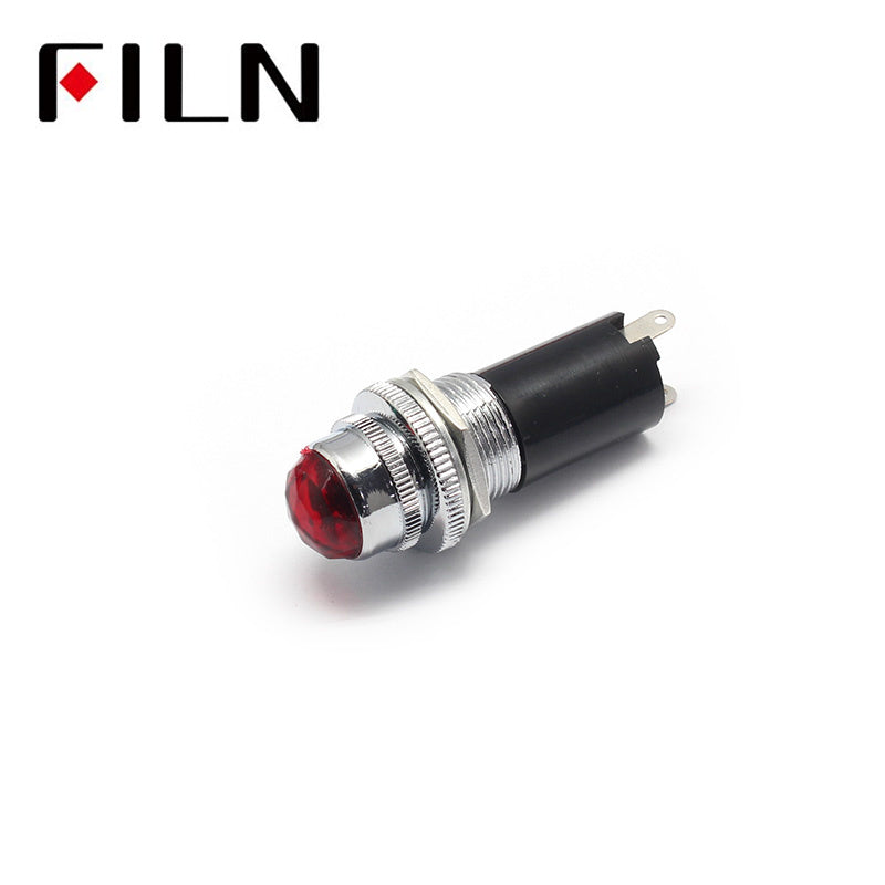 16MM Diamond LED Metal 110V LED Indicator Light red