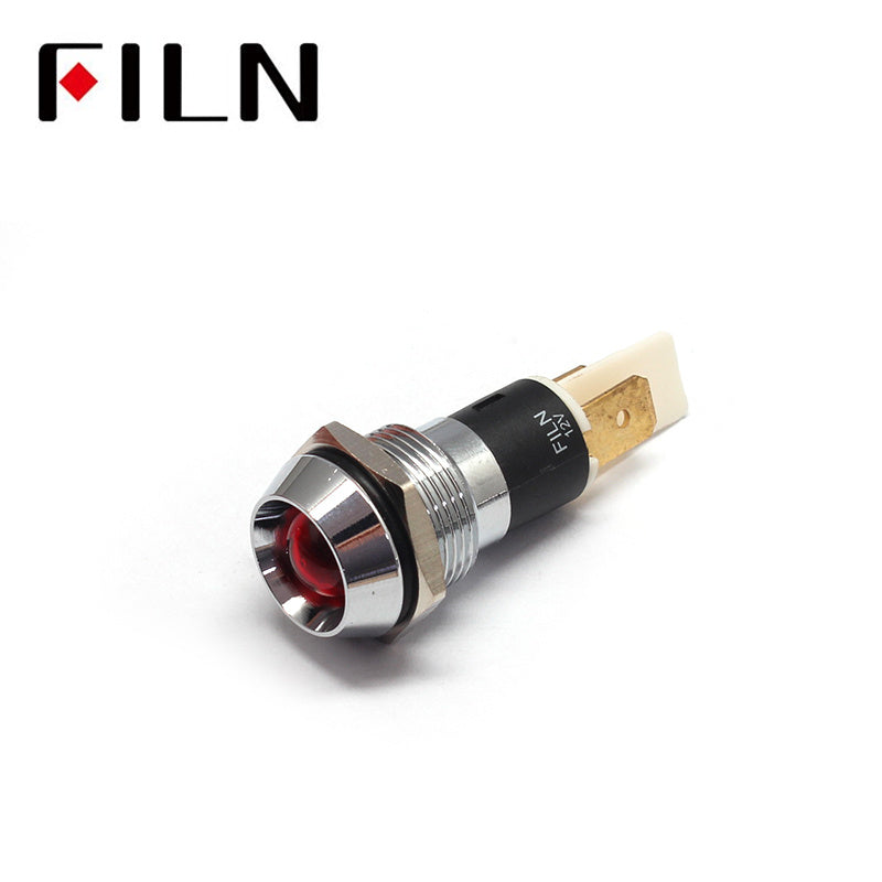 16MM 12v red led ip67 metal signal indicator light high quality