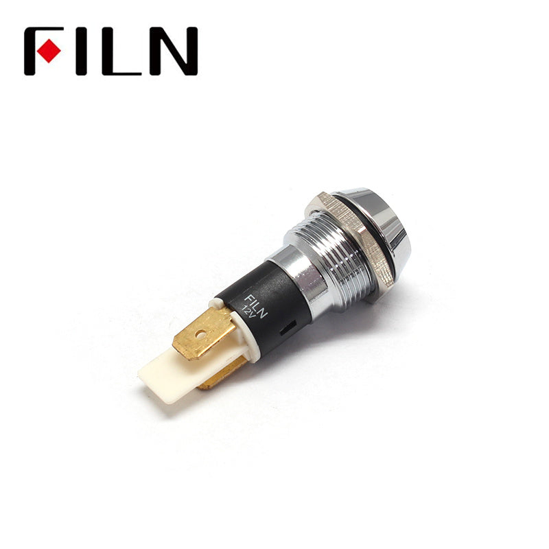 16MM 12v  led ip67 metal signal indicator light 