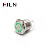 16MM 4PIN 12V 10A Waterproof Push Button Switch Green