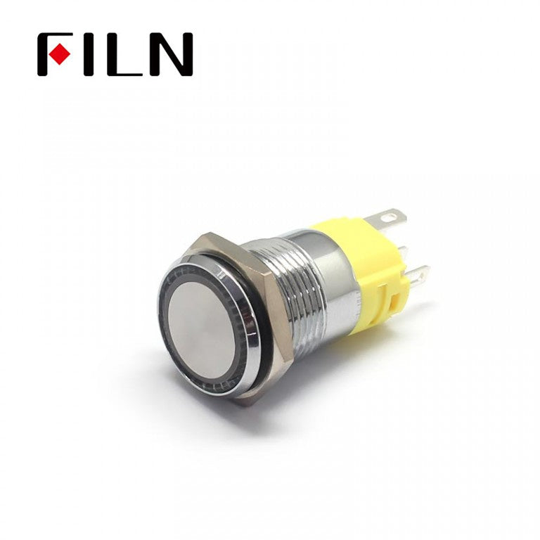 16MM 24V Waterproof Automotive Push Button Starter Switch White