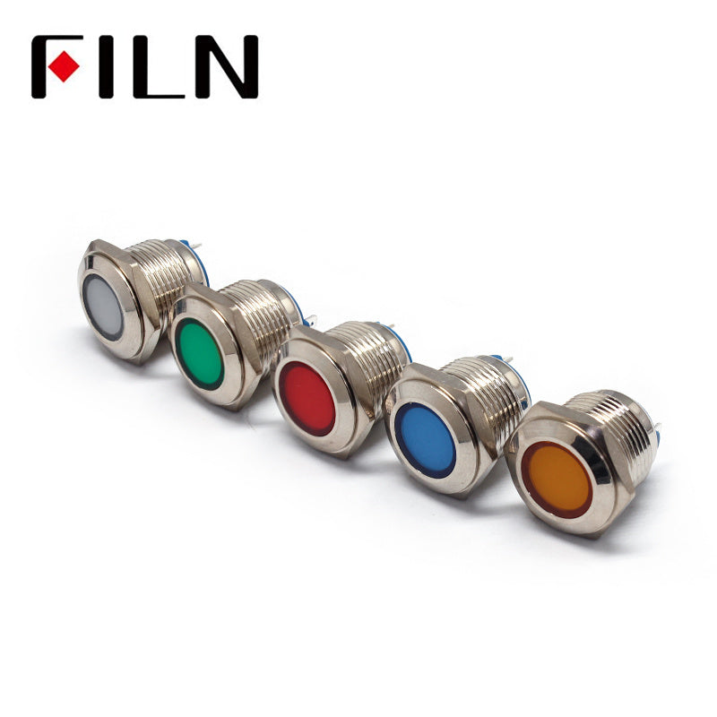 16MM 12V LED Switch with Red Indicator Light