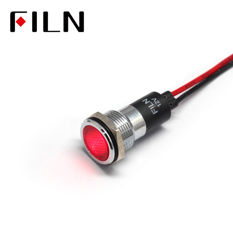 16MM RED LED Bicycle indicating light with a wire In Sale