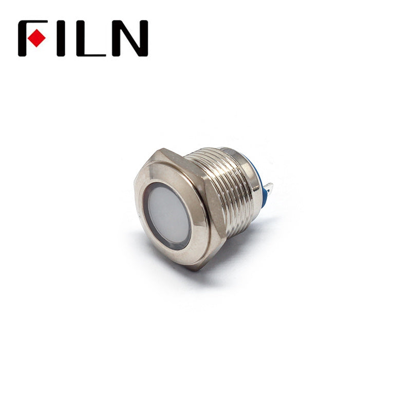 16MM 12V LED Good Price Switch with Red Indicator Light grey