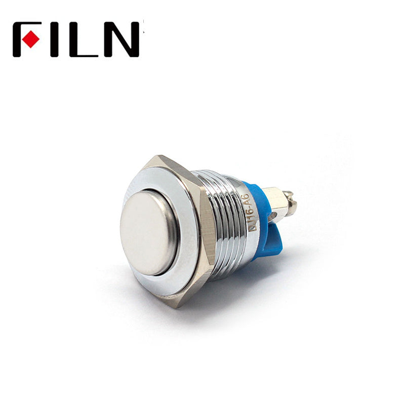 FILN 16MM waterproof PUSH ON Screw feet METAL PUSH BUTTON SWITCH Price