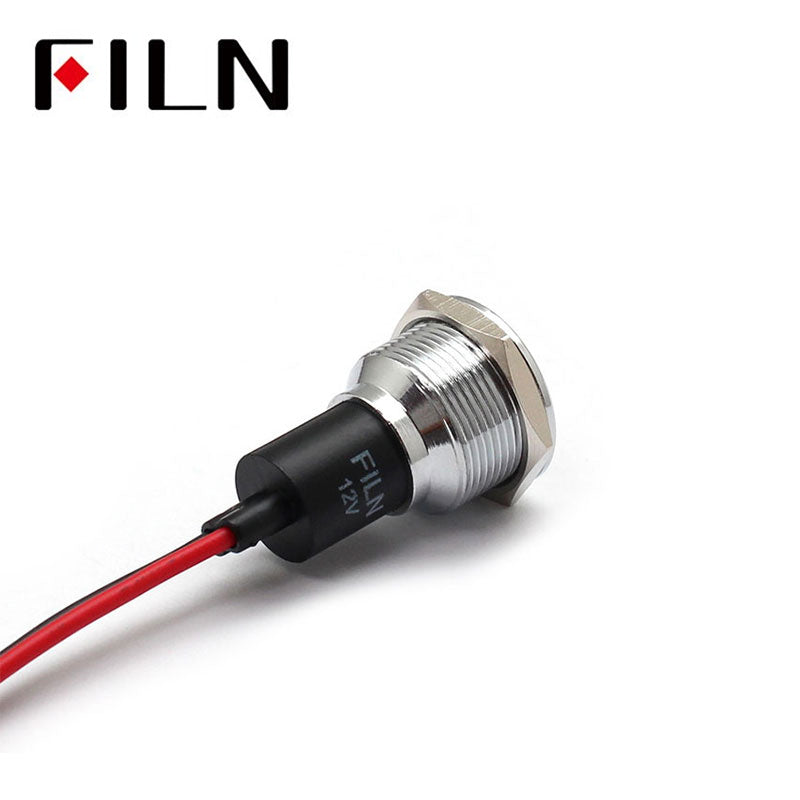 19mm Red LED Pilot Indicator Light with Wire On Sale