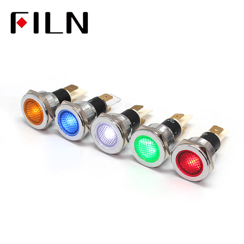 19mm Flat Yellow Indicator Light With Reflector China