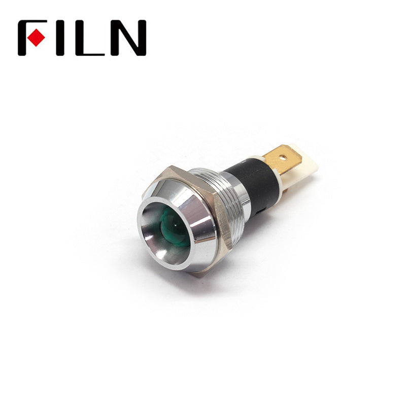 19mm Metal 12V LED Indicator Light With Reflector China