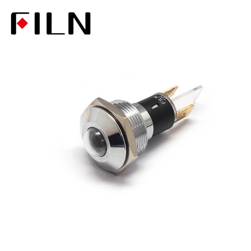 19mm 220V Metal Indicator Lamps for Panels White