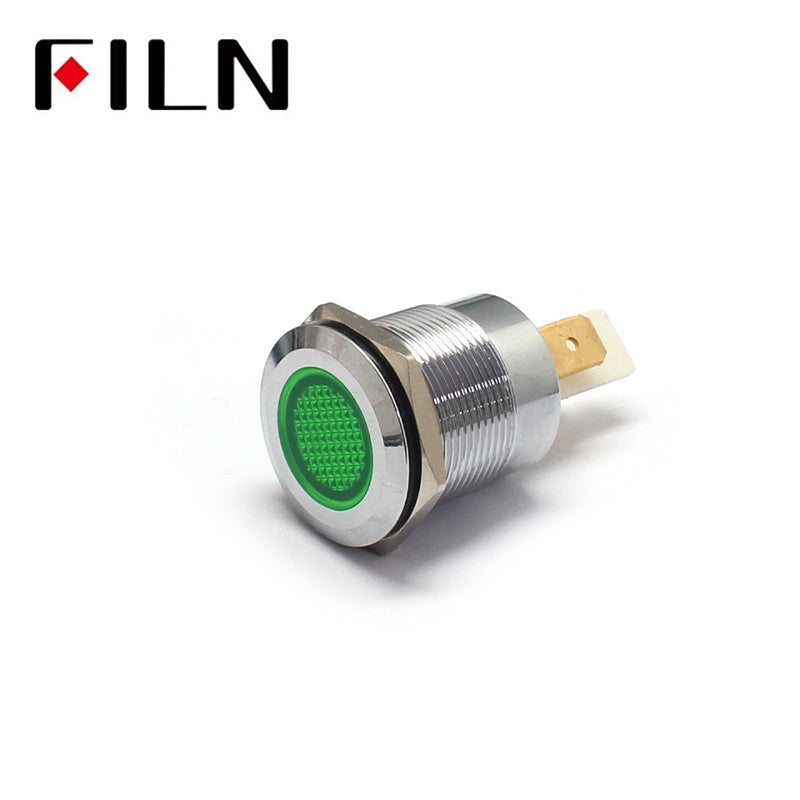 22mm 12V Metal Pilot Custom Indicator Lights Green