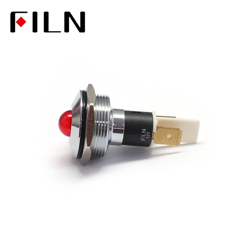 22mm 110V Power Box Metal Indicator Light Red