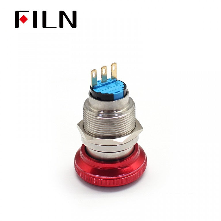 22MM Waterproof Filn Mmetal Emergency Stop Push Button Bottom