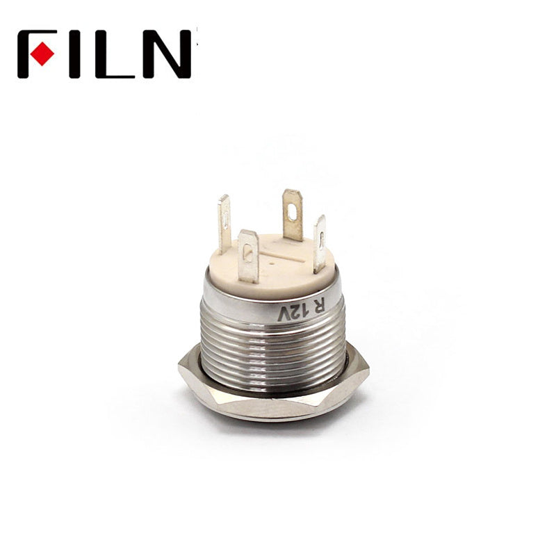 19MM 10A 250V IP67 FILN momentary push button switch Bottom