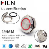 19MM Round 4pin Momentary LED Red Push Button Switch