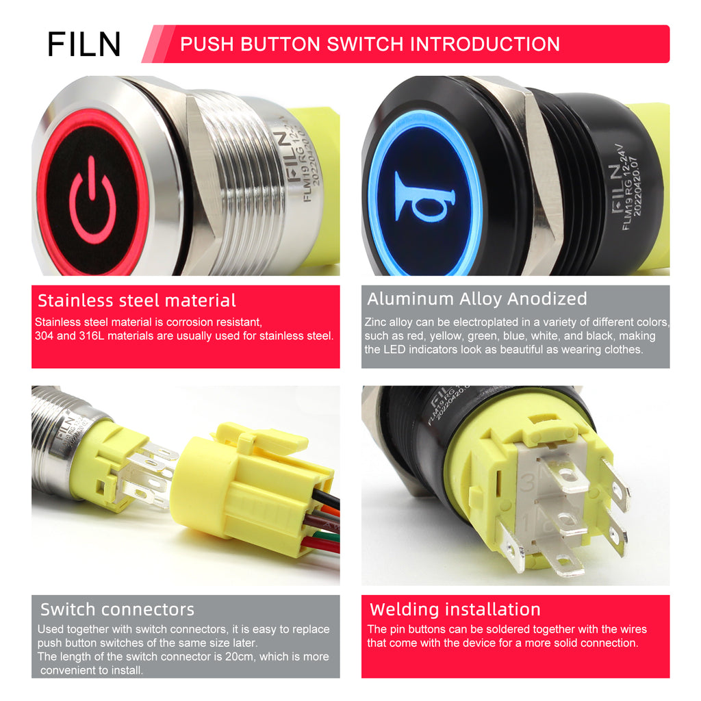 Push Button Push Buttons, Electrical Accessories