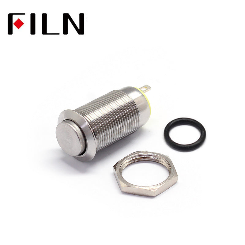 FILN Mini 12MM 2 PIN Momentary Push Button switch NC Contacts In Sale