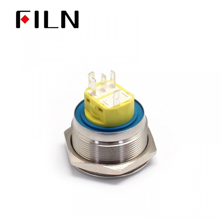 30MM 5PIN IP67 Power Symbol 2 Step Push Button Switch Bottom