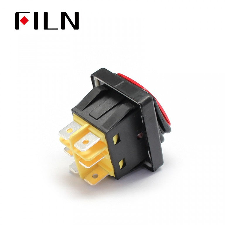 FILN KCD4 250V on-off-on 6Pin Waterproof LED Rocker Switch On Sale