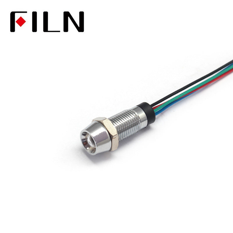 12V Metal Welding Machine 8mm LED Indicator Light Front