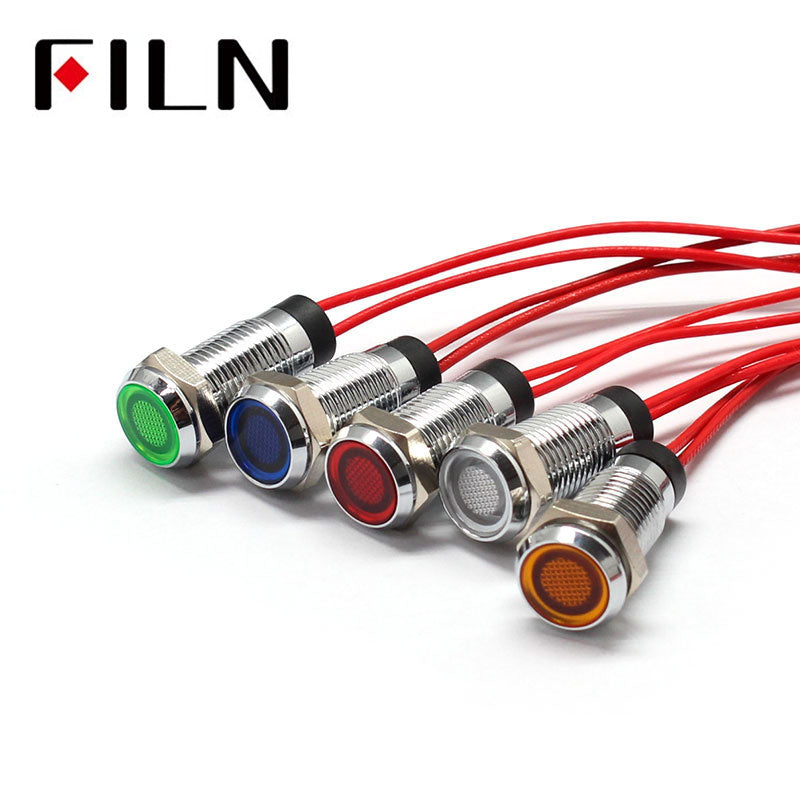 8MM Custom Short 110V IP67 Oven Indicator Light Parts