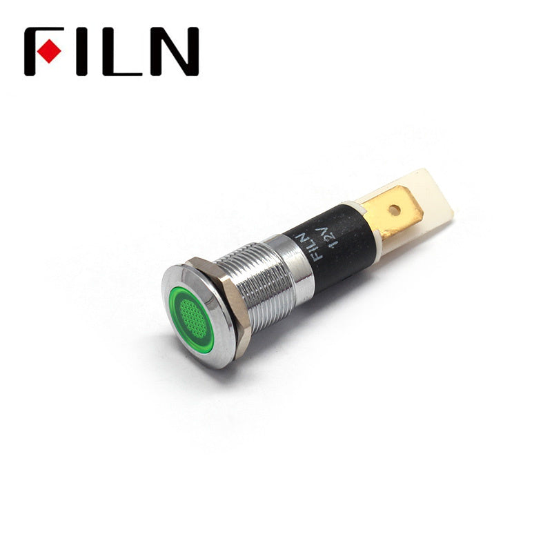 12MM Metal Red Washing Machine 220V AC Indicator Light Green