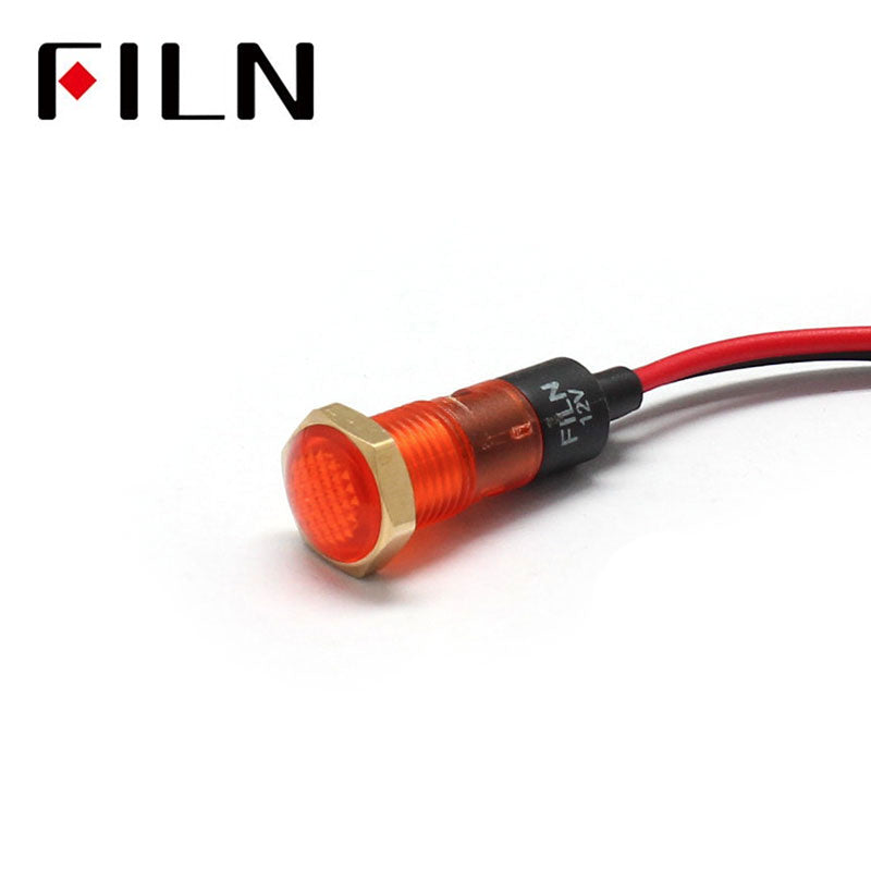 8MM 6V Yellew LED Welding Machine Round Indicator Lights Orange