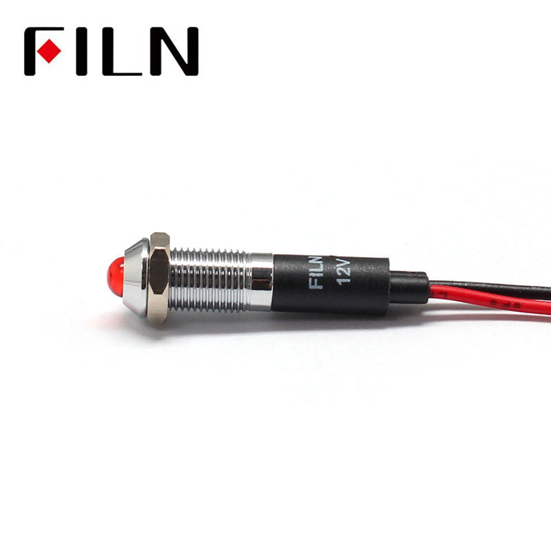 8mm LED Metal 110V Yellow Indicator Light Online Shop